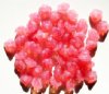 50 8mm Milky Pink Opal Button Flower Beads